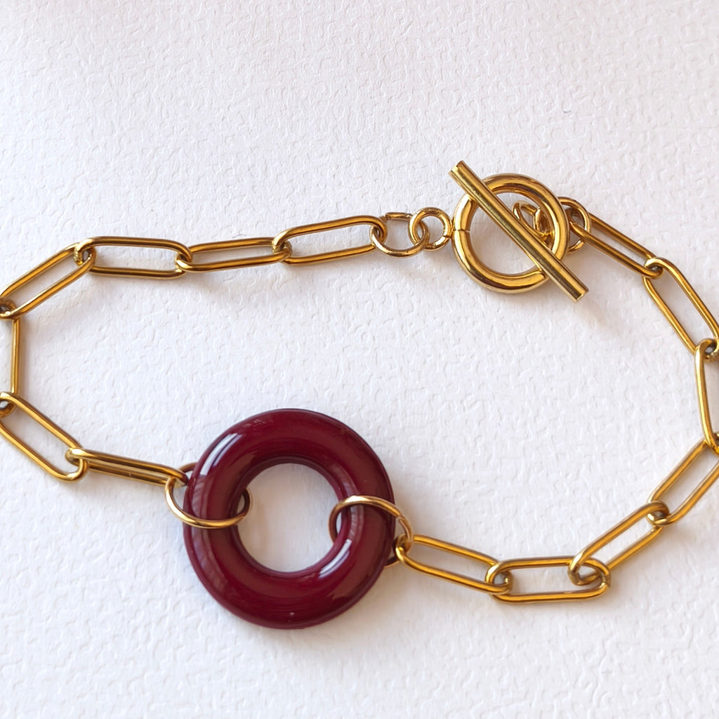 Pulsera Lidia Burdeos