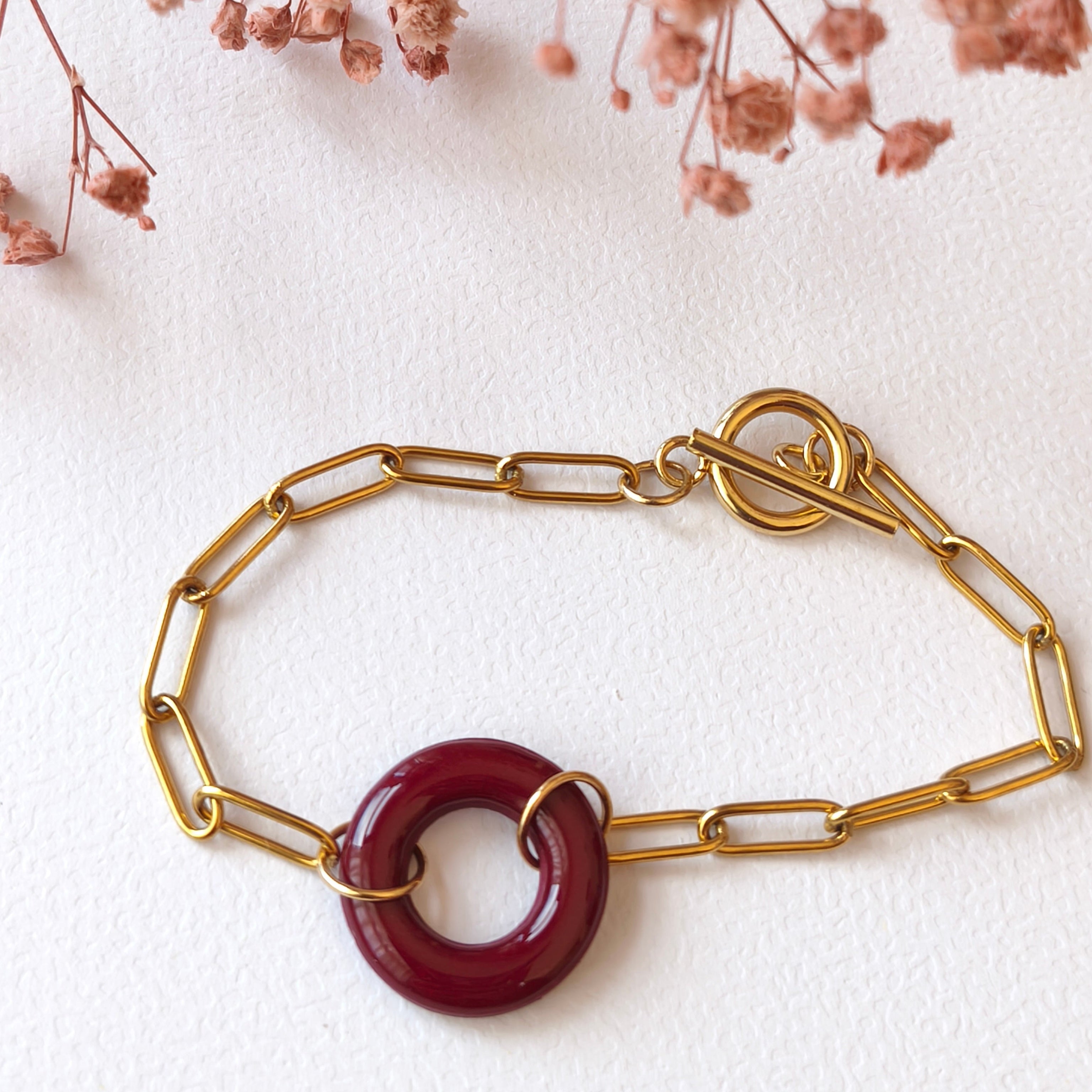 Pulsera Lidia Burdeos