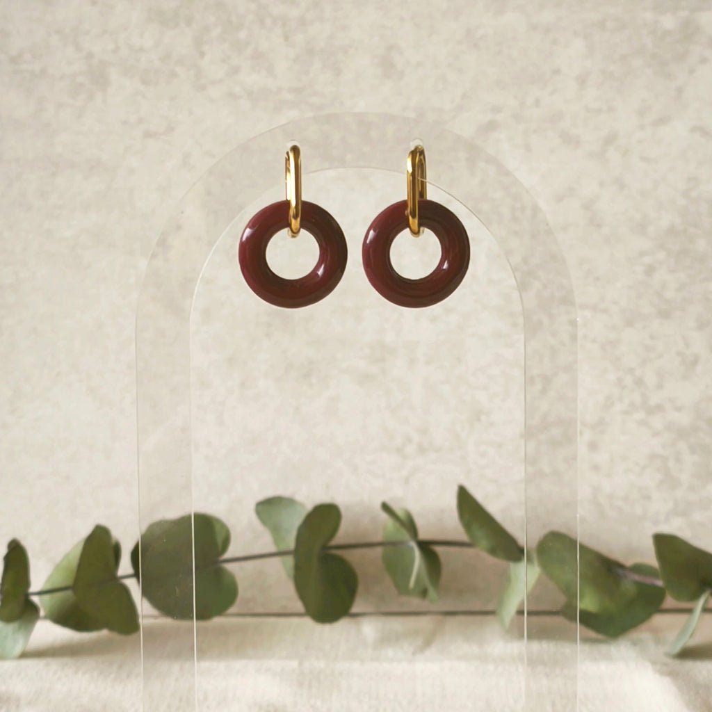 Pendientes Lidia Burdeos
