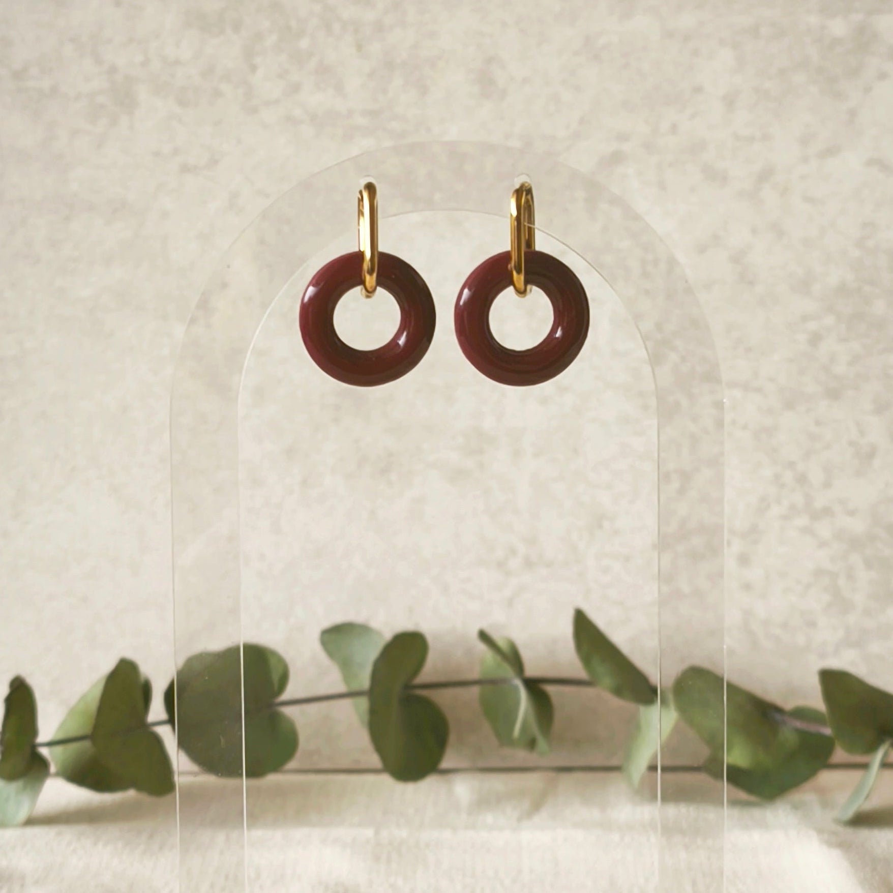 Pendientes Lidia Burdeos