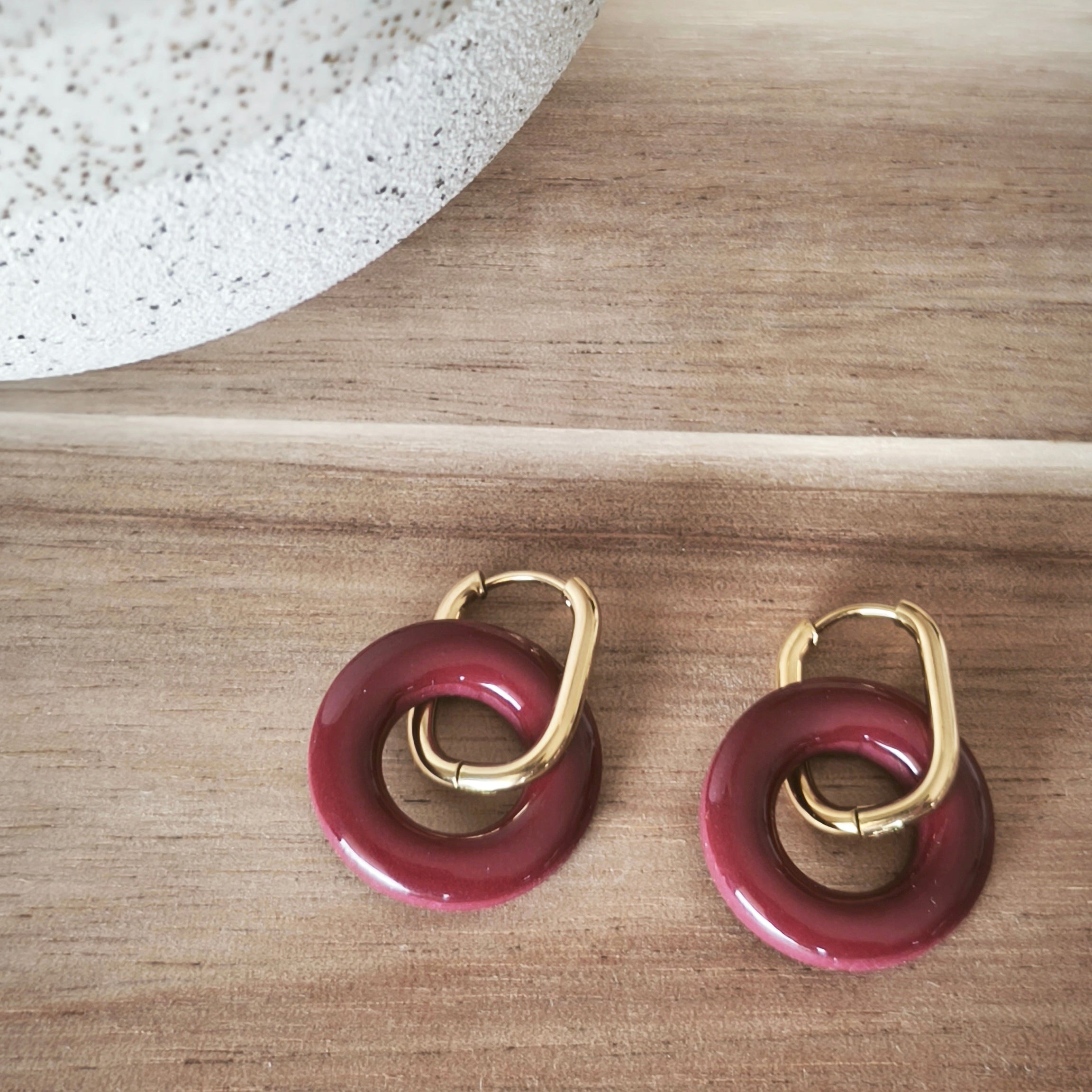 Pendientes Lidia Burdeos