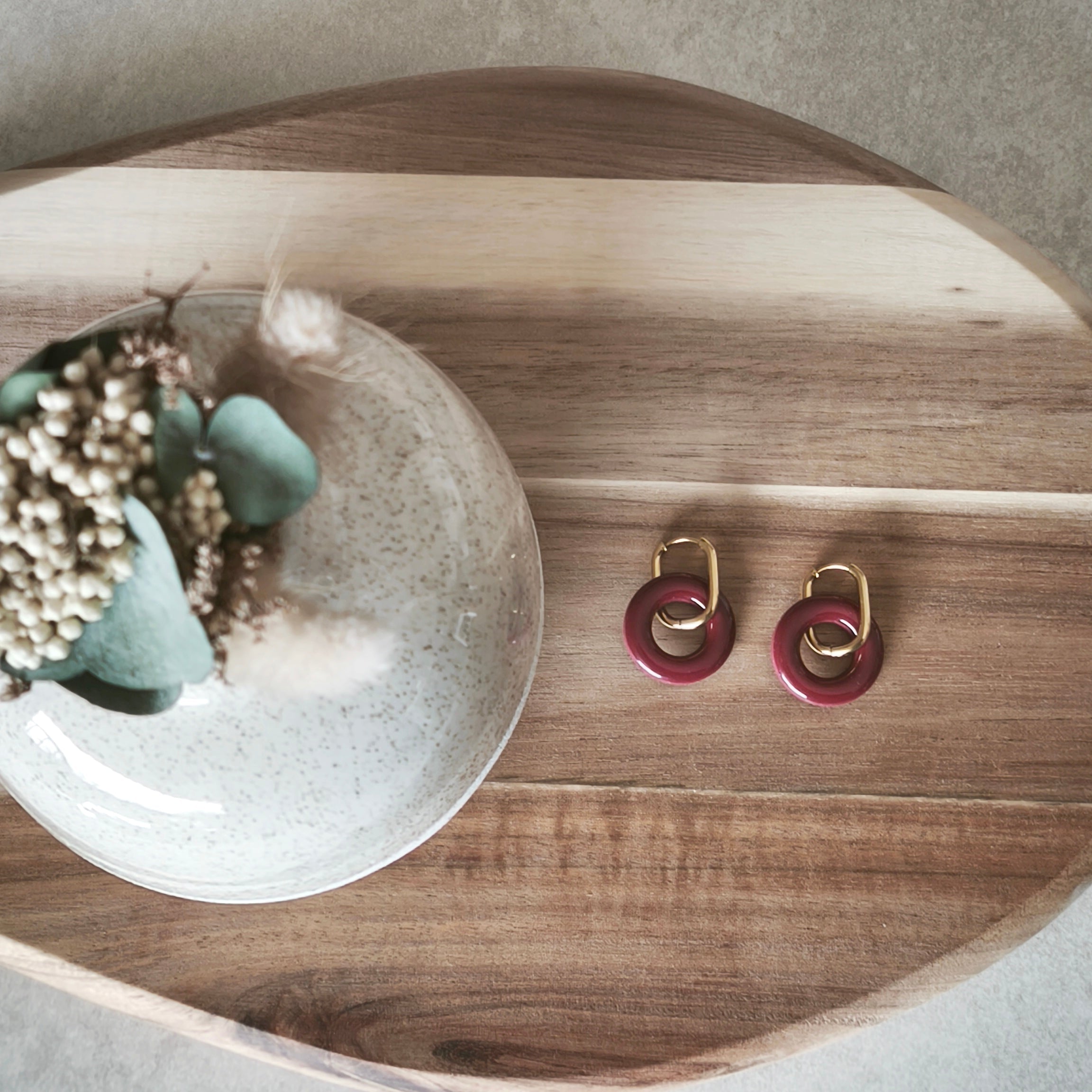 Pendientes Lidia Burdeos