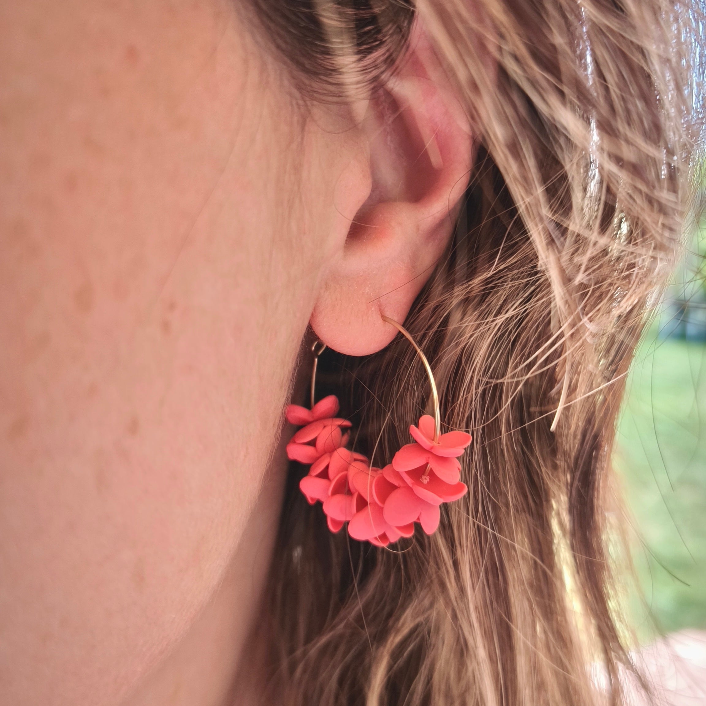 Pendientes Aro de Flores