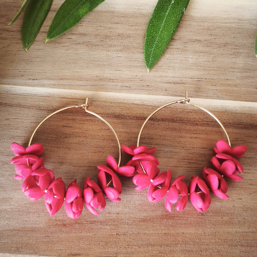 Pendientes Aro de Flores