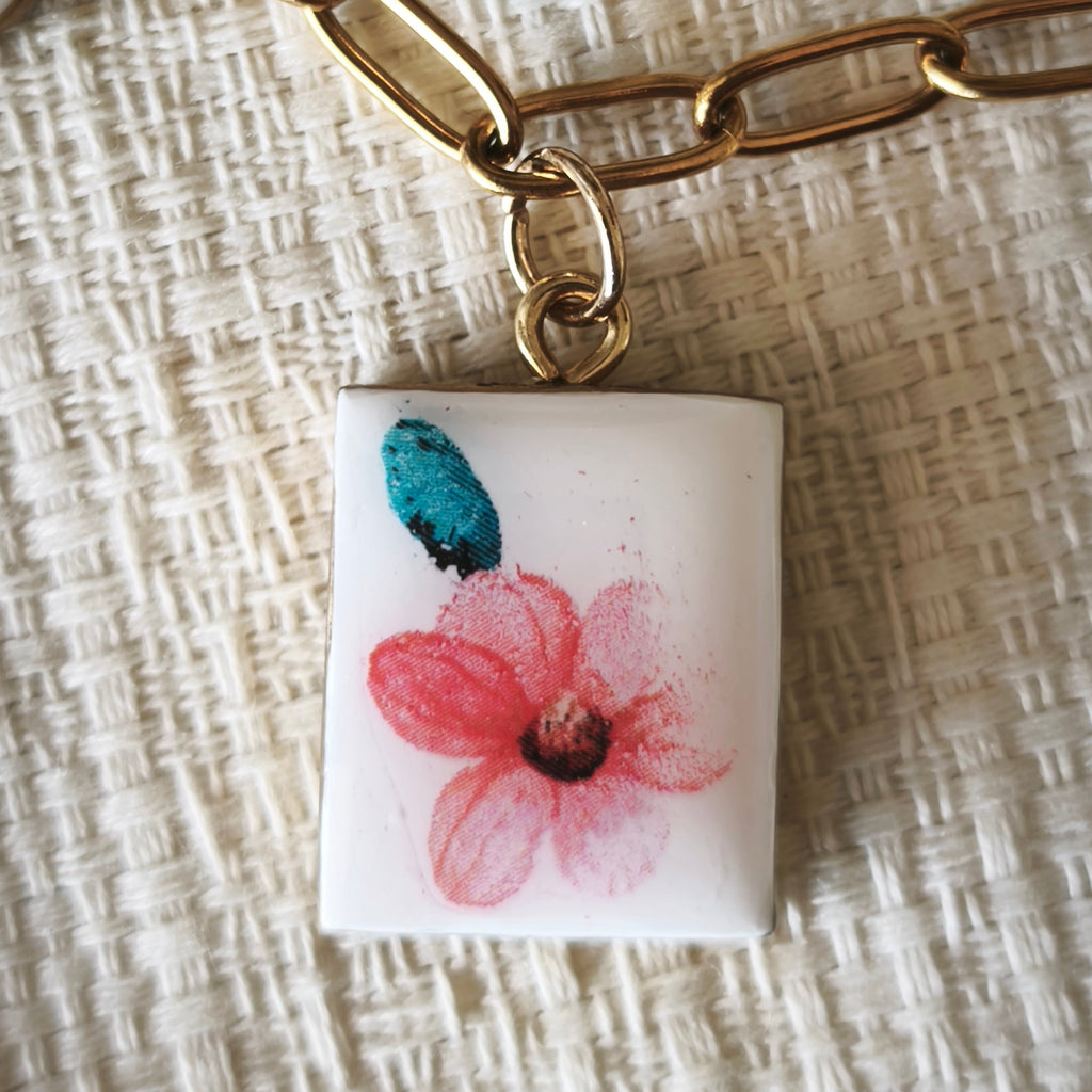 Collar Colgantes de Flores